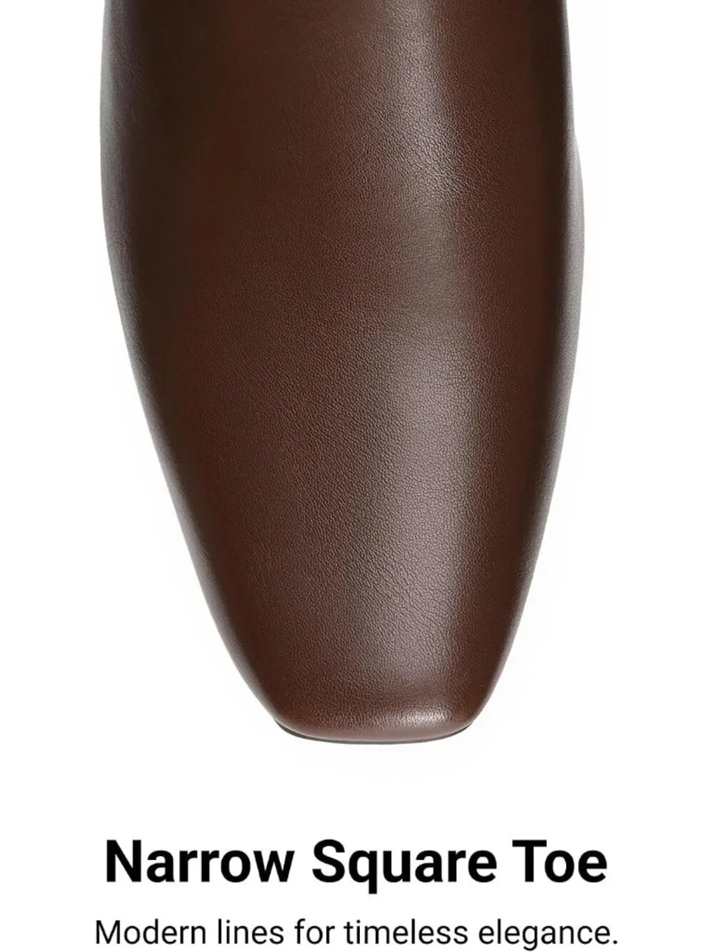 Women's Brown Sleek Modern Style Block Heel Square Toe Knee High Boots
